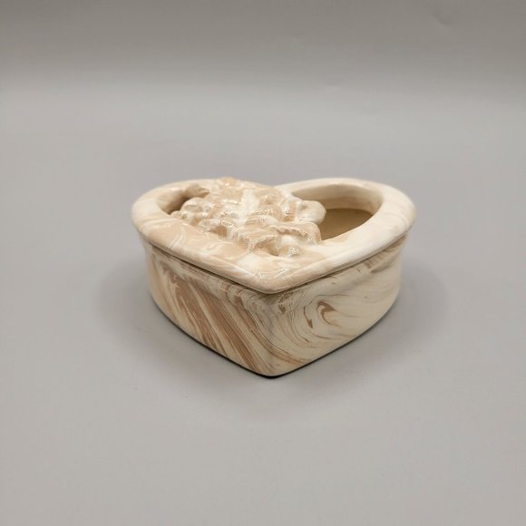 Mt Saint Helens Ashware Potpourri Heart Shaped Dish Volcanic Ash Ceramic - Picture 2 of 10